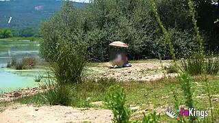 our summer pickups go on, elena de la vega hunts guys for outdoor banging