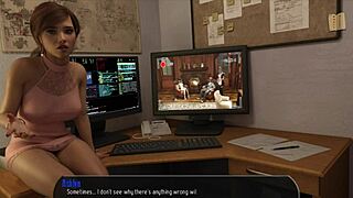 In halfway house 76, the curvy 3d character wears a cute outfit