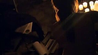 the pyro slut enjoys fire play and sex in the shower with her partner. it's wild.