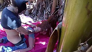 Brunette Toys Pussy Outdoors Publicly