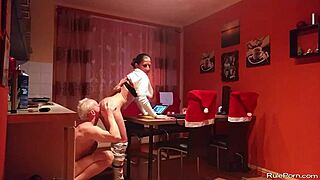 Wild Oral Sex In The Kitchen!