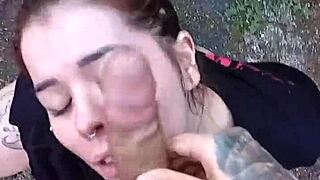 leite e boquete no quintal com blonde gostosa