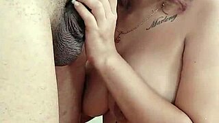 Ever wondered about a steamy blowjob with cum on huge tits? This free video delivers raw brunette action.