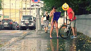 Yo, hidden cam caught Jeny stripped bare in public!