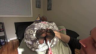 CEO Gets Kinky with Secretary’s Sexy Nylon Soles in Full Video