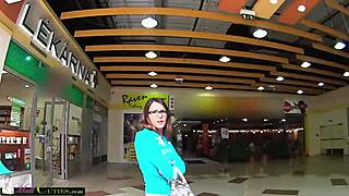 mallcuties shy teen girl gets naughty in public shop. this cute czech young babe explores outdoor fun.