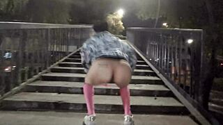 i’m just walking around in a thong, flashing everyone outdoors