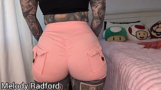 Big tits milf melody radford tries on gym tights in haul video