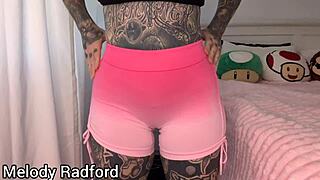 Big tits milf melody radford tries on gym tights in haul video