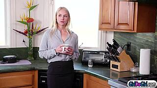 spoiled brat wants to have sex with her new big tits stepmom