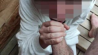 Dick Flash Turns Into Public Sauna Blowjob With Teacher Misscreamy
