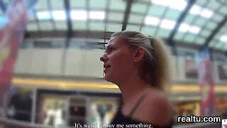 Glamorous Czech teen 18+ gets seduced in supermarket striptease, then reamed in hardcore POV