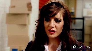 hot lesbian threesome with boss samantha bentley