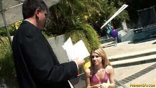 hot blonde teen blowjob and fucking hardcore slot with creampie.