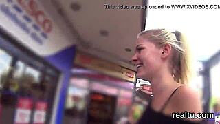 Glamorous Czech teen 18+ gets seduced in supermarket striptease, then reamed in hardcore POV