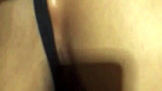 Sexy Tinder hookup in thong panties from POV.