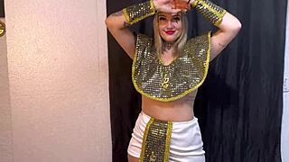 Fara and Cleopatra Fucking Hard Until He Cums Inside Her Pulsing Cock!