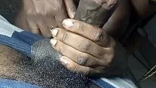 african teen 18+ showcases her beautiful lips and mouth in sloppy performance with spitting and drinking