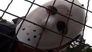 hot damn! nataly dangelo gets wild with masked men in kinky games!