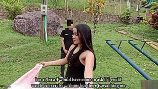 dude, risky outdoor banging with my curvy latina stepsis is insane!