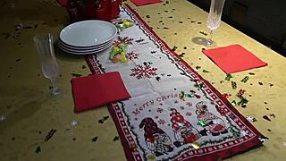 Two Beautiful Christmas Mothers BLONDE FUCKED in ANAL. DP Action on Piano Under Tree Stuns.