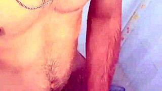 Hot Brazilian Flashing and Masturbating in Bathroom