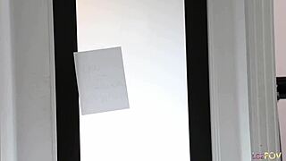 Feeling Lonely, Single Female Masturbation in Shower Becomes Steamy Lesbian Fireplace with Redhead