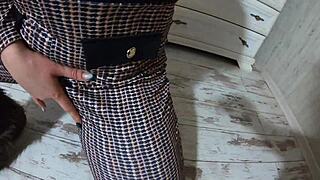 Ever seen a cheating wife suck off her husband's friend in a sexy jumpsuit?