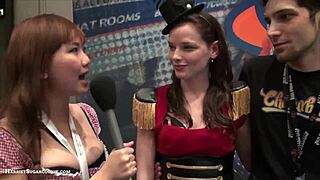 fionnaandjimmy show off big tits in a steamy chaturbate video at ae expo