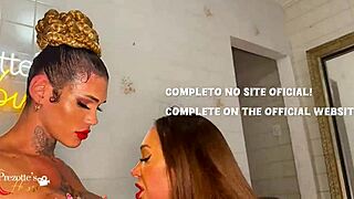 Brazilian transsexual Sabrina Prezotte massages ninfeta Manuela