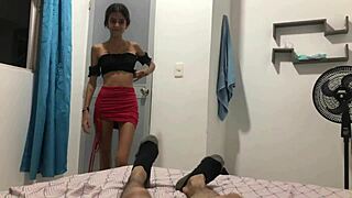 My sexy stepsister walks in and catches me masturbating, then offers to help 😏 - full story.