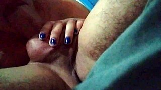 Milf gives a good blowjob here.