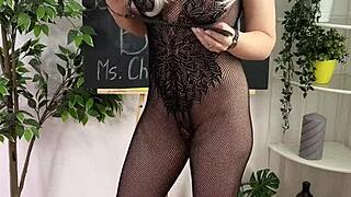 Intense BDSM Session with Sexy Amateur in See-Through Lingerie and Glasses