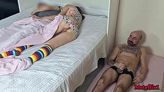 Had to share a room with my husband's stepdad, awkward vibes.