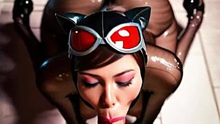 Catwoman gives the best blowjob ever!