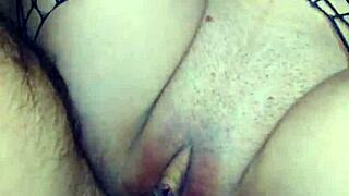 Deep Slow ANAL Sex with Skinny Wife in Mesh Stockings Every Night