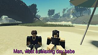 Fucking my roblox catgirl at the beach