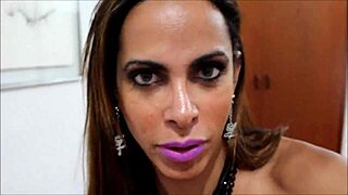 Two Shemales Engage In Mutual Masturbation On Webcam