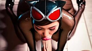 Catwoman gives the best blowjob ever!