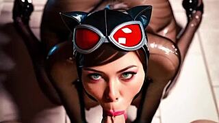 Catwoman gives the best blowjob ever!