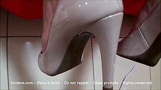 My submissive wife flashing her massive ass for fun