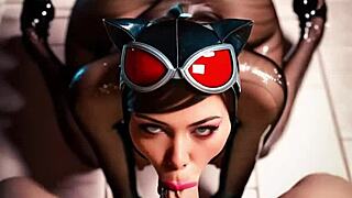 Catwoman gives the best blowjob ever!
