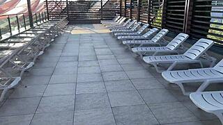 We film crazy vacation with hard spanking