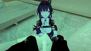 yukoshvr kafka and furina take turns with goth boy