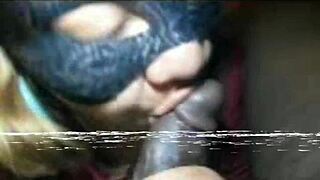 Hot damn! Latina milf sucks step dad’s BBC in retro clip!