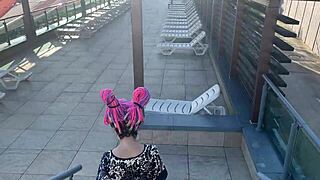 We film crazy vacation with hard spanking