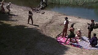 Bobbi Starr, Dylan Ryder, Julia Ann, Natasha Marley in Outdoor Orgy