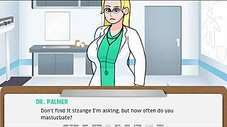 The doctor examines milf patient in hospital with tits