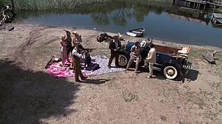 Bobbi Starr, Dylan Ryder, Julia Ann, Natasha Marley in Outdoor Orgy