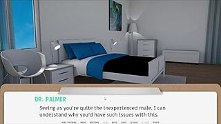 The doctor examines milf patient in hospital with tits